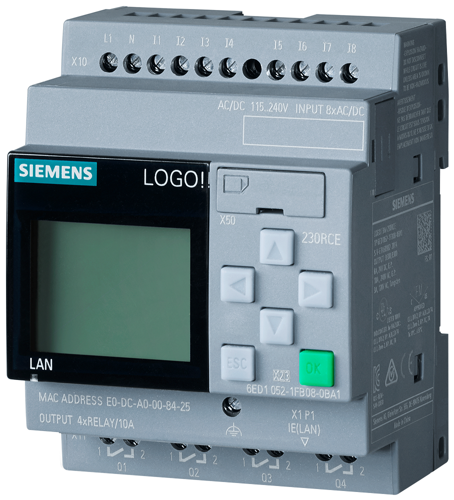 Siemens LOGO! 8.4 230RCE Host Logic Module PLC Programmable Controller 6ED1052-1FB08-0BA2