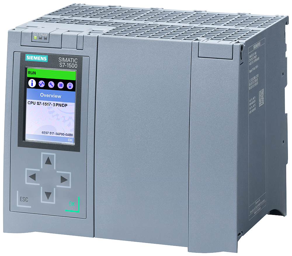 Siemens PLC for Industrial Control SIMATIC S7-1500 CPU Controller Module 1517-3 PN/DP 6ES7517-3AP00-0AB0